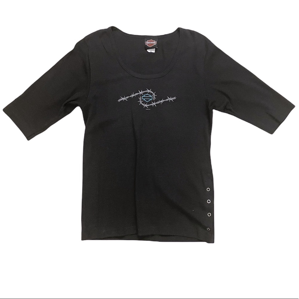 2004 Harley Davidson Black Barb Wire Shirt Sz. M